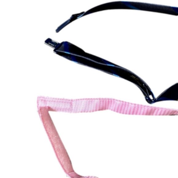 Lot of 2 for $20 Boys Pre-tied Neck Ties 13” Pink and Navy Blue - Picture 4 of 4